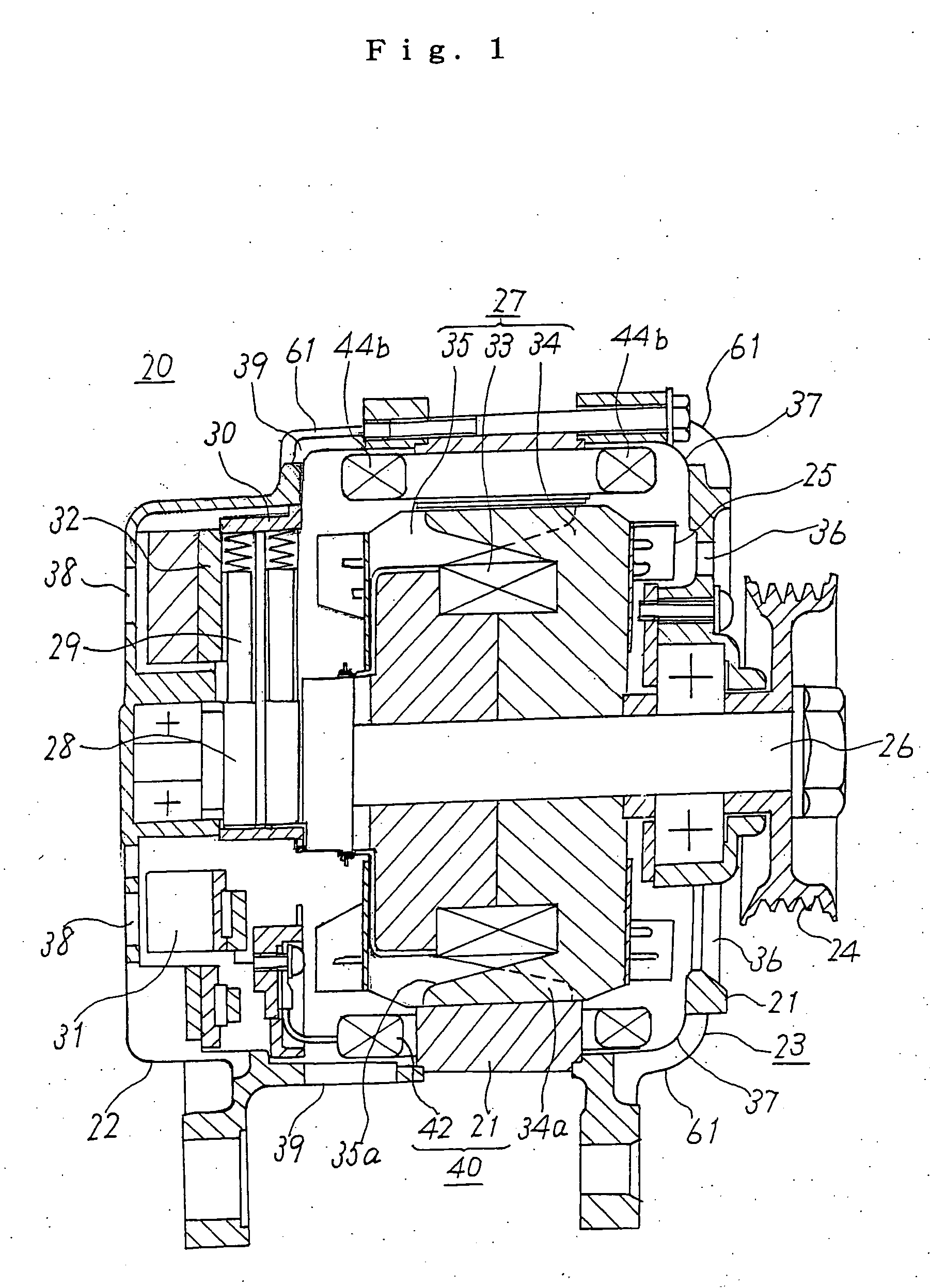 Alternator for a vehicle