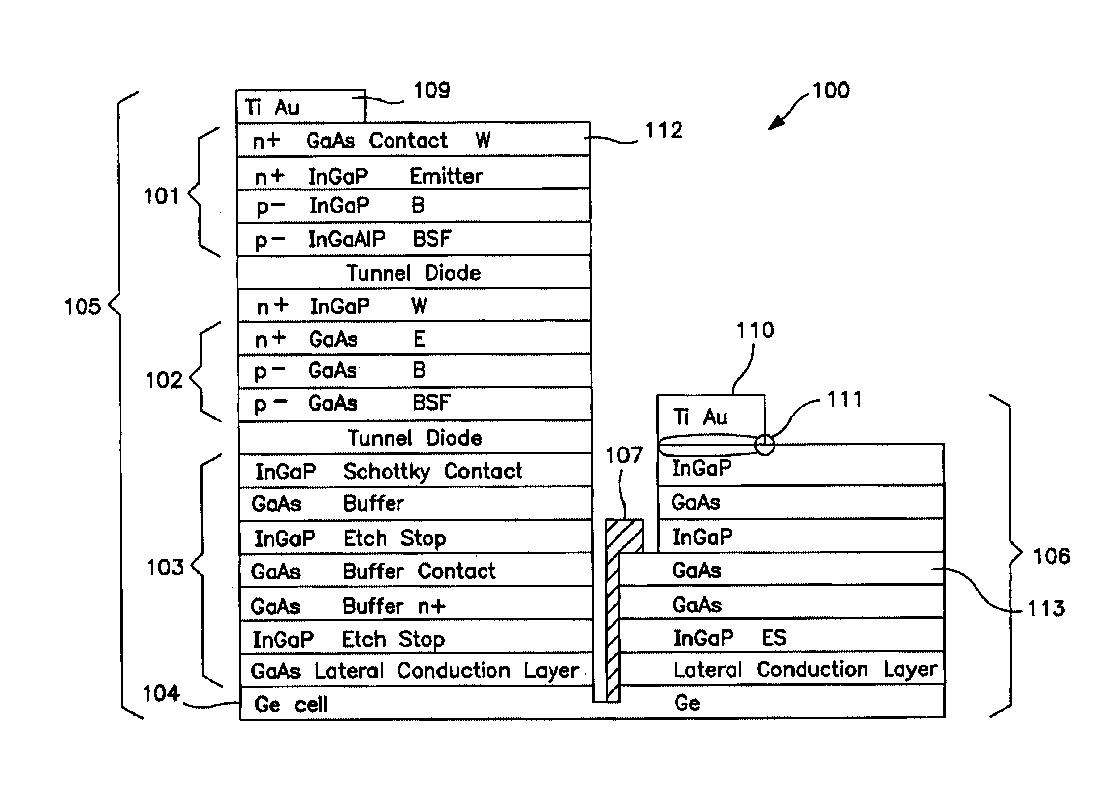 Apparatus and method for optimizing the efficiency of a bypass diode in multijunction solar cells