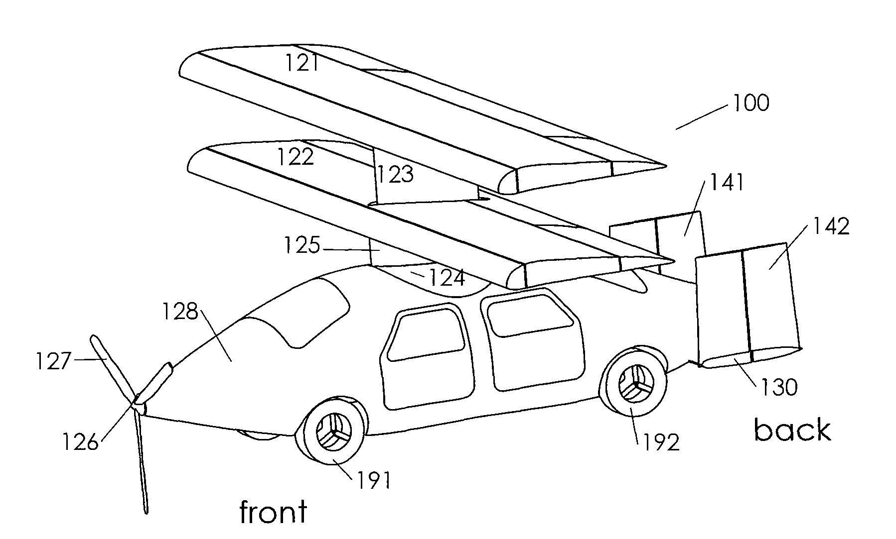 System and method for a flyable and roadable vehicle