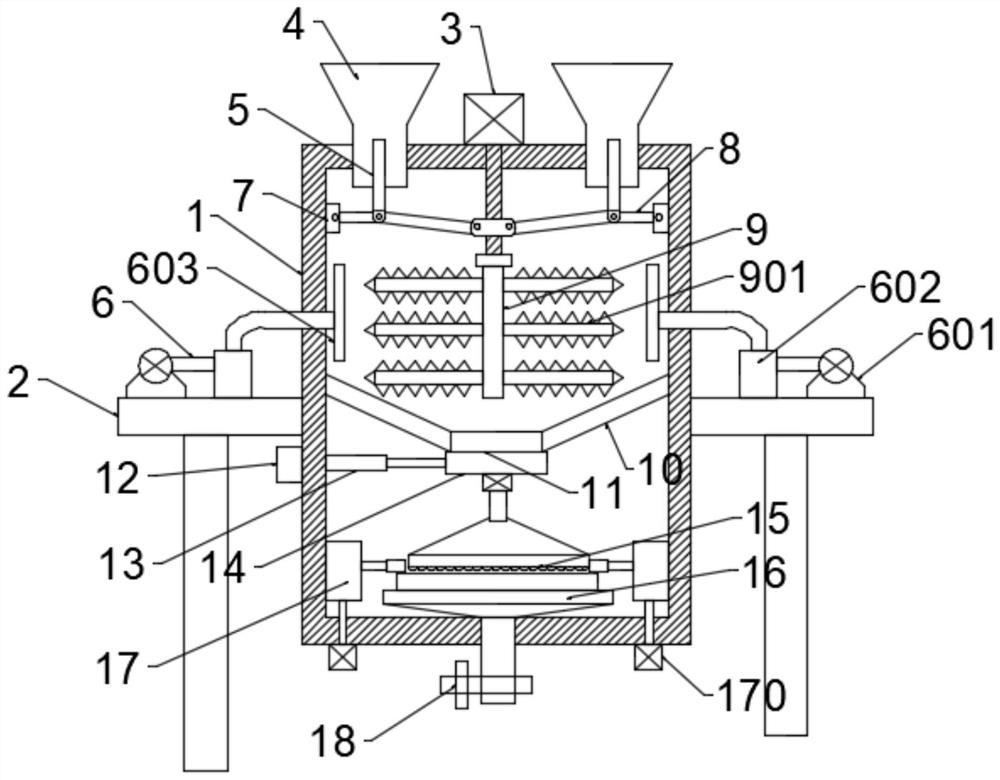 Cement material producing and processing device