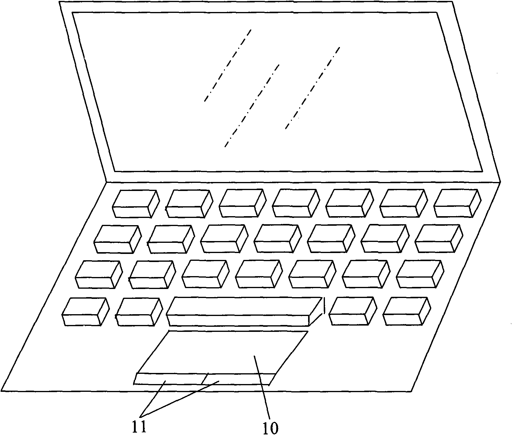 Input equipment and computer comprising same
