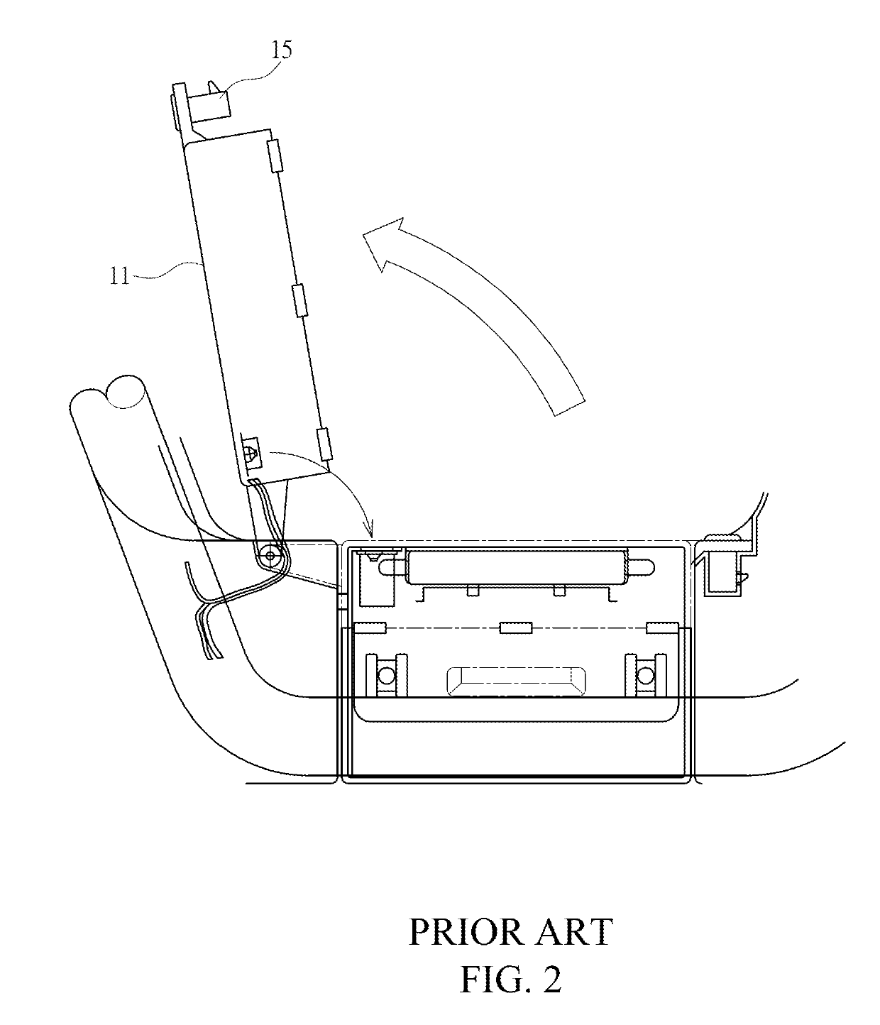 Opening control structure of electric vehicle battery box