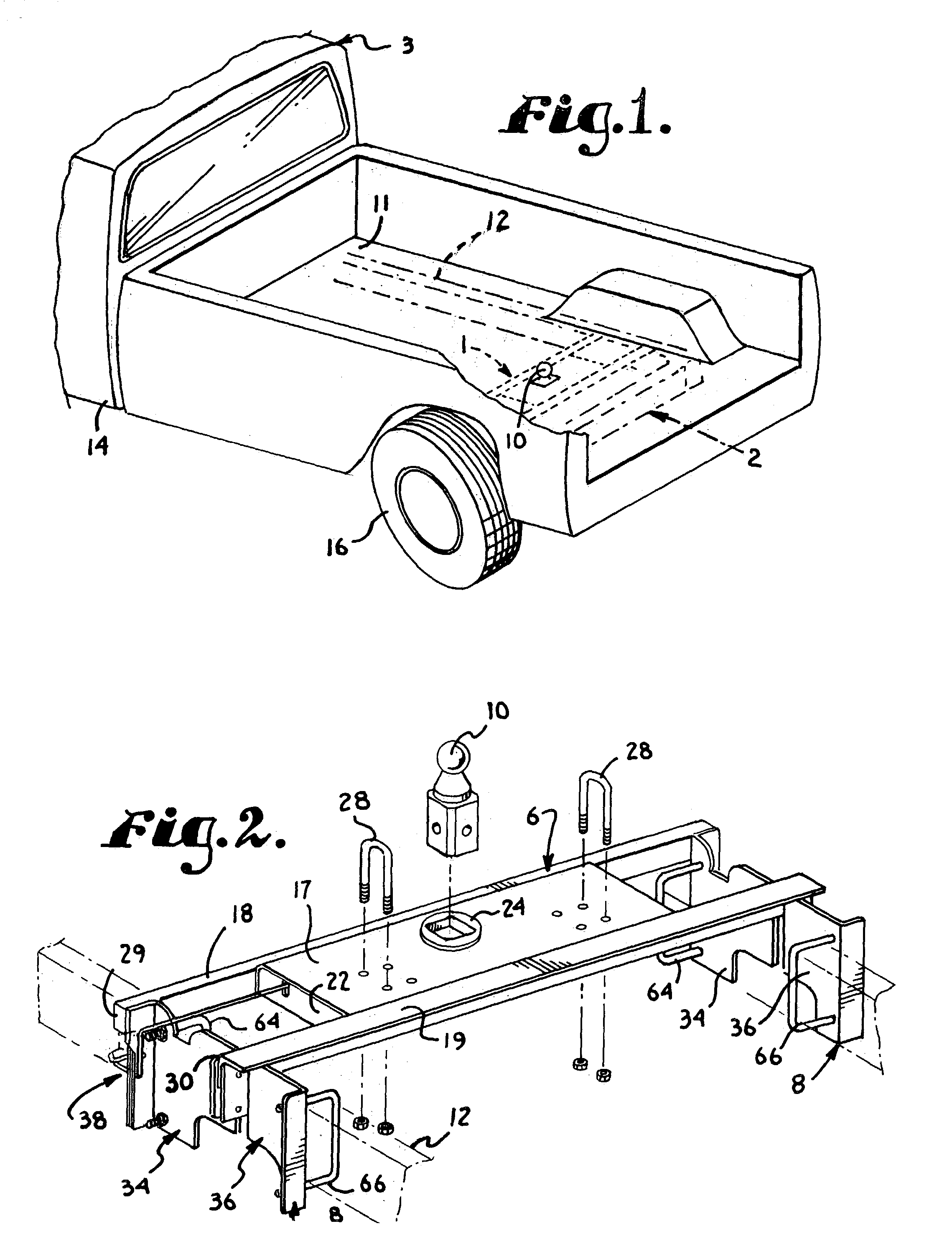 System for mounting hitches to hydroformed frames