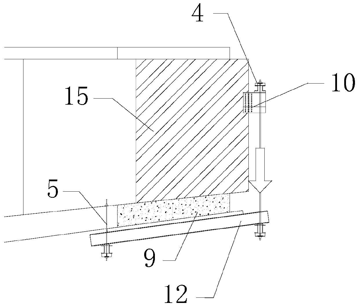 Cantilever construction method for bearing part of bottom plate weight by utilizing corrugated steel webs
