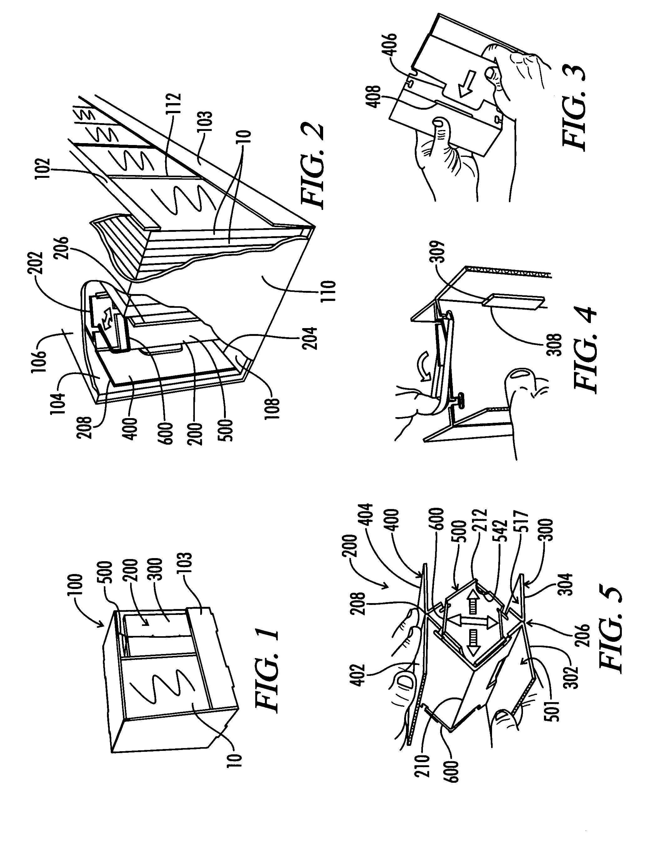 Compactable product pusher system and display