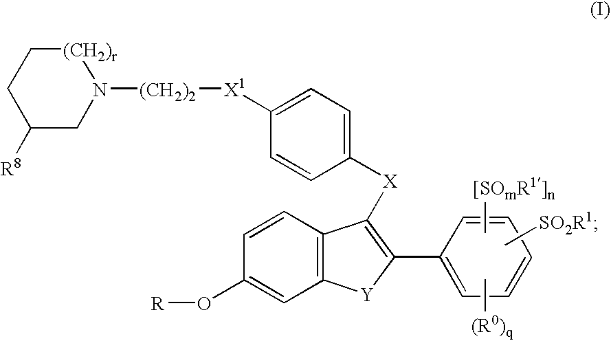 Selective estrogen receptor modulators containing a phenylsulfonyl group