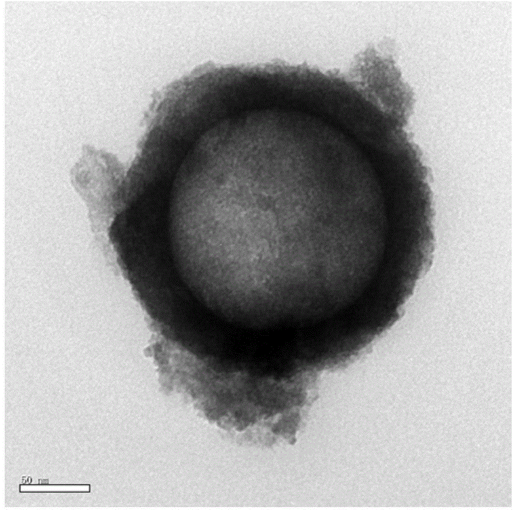 Method of preparing hollow mesoporous zirconium dioxide through sol-gel protective method