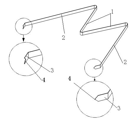 Intrusion type inverted titanium clips and use method thereof