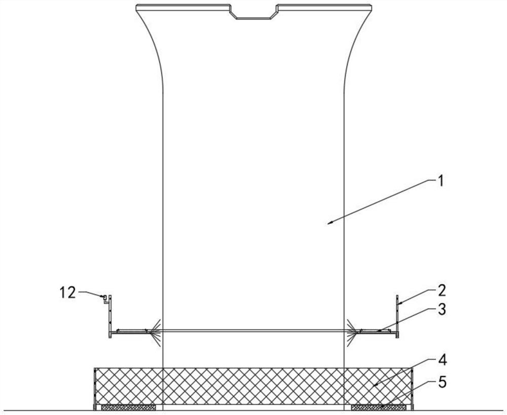 High-speed train vase pier body maintenance and modification multifunctional working platform