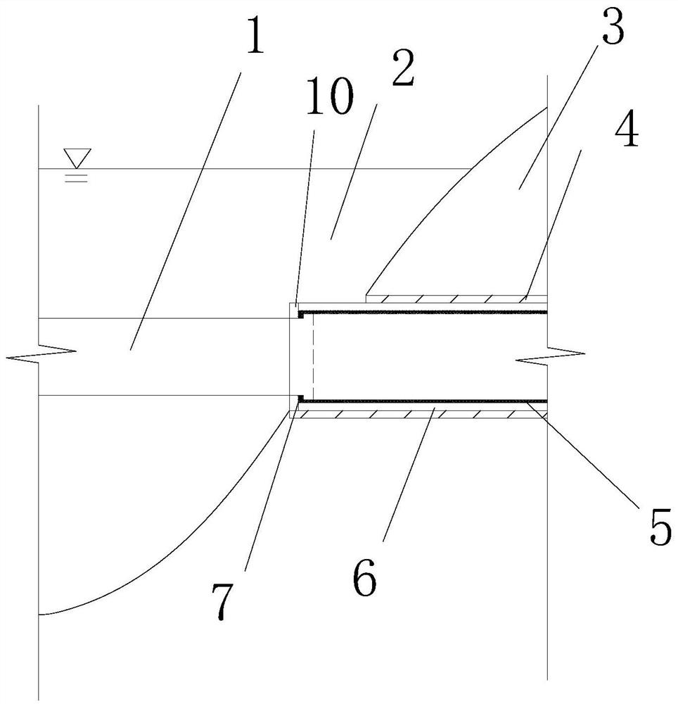 A construction device and construction method for connecting a subsea floating tunnel to an underground tunnel