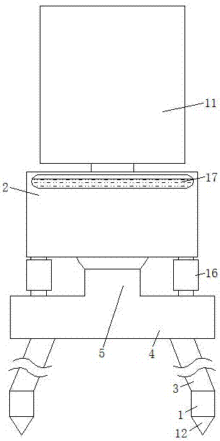 Leveling supporting frame for optical level