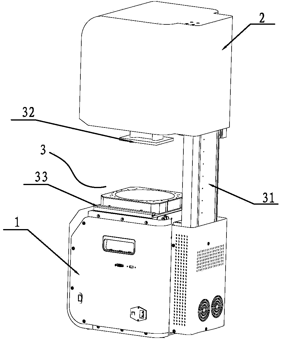 Inclined pulling assembly for 3D printing device