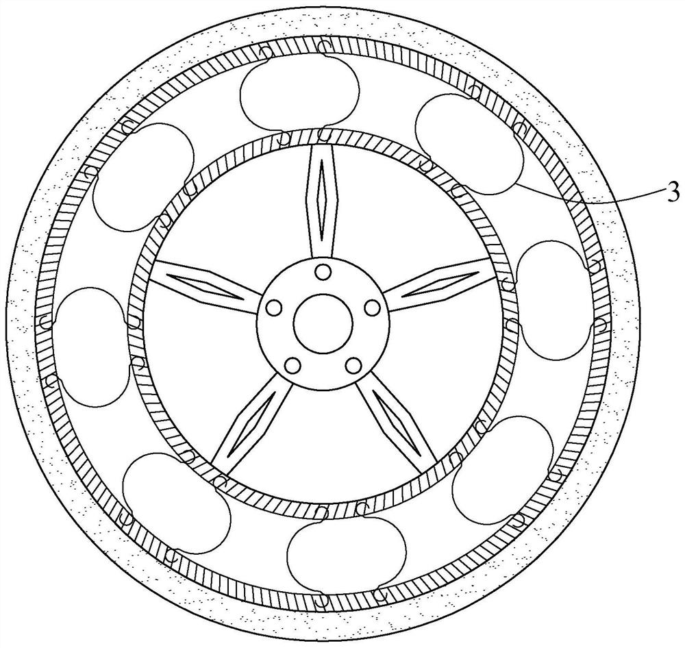 Composite material, airless tire with same and assembly method of airless tire