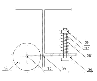 Wheeled vehicle self-adaptive load-bearing and driving device and control method thereof