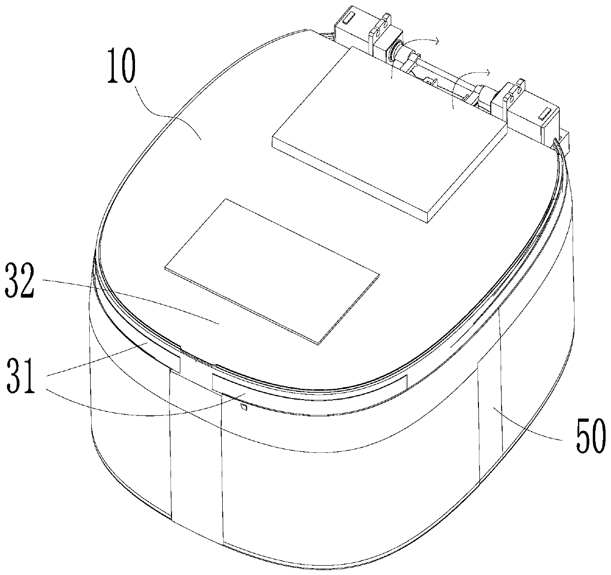 Lid opening-closing component, control method thereof and electric cooking appliance