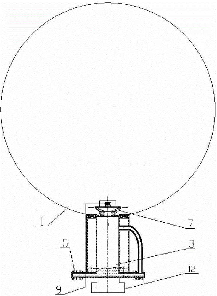 Aerostatic detector utilizing atmospheric temperature gradient for power generation