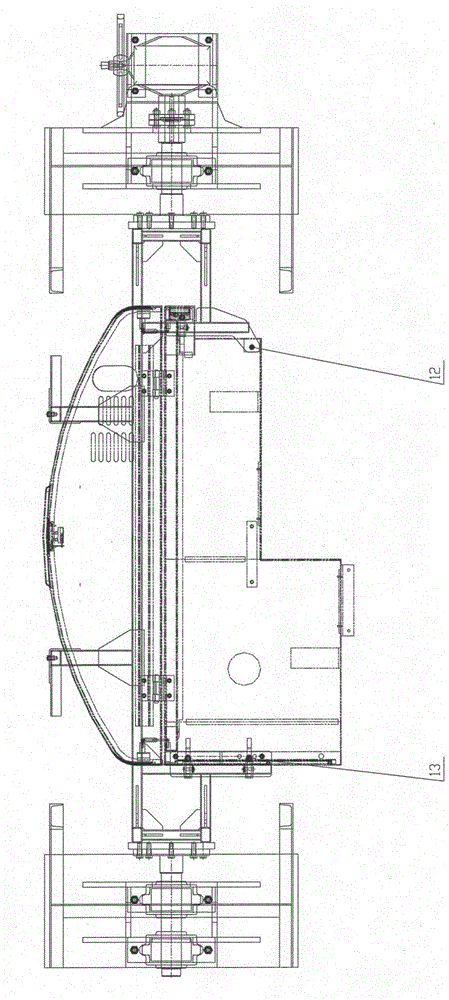 Small excavator covering part overturning tool and using method thereof