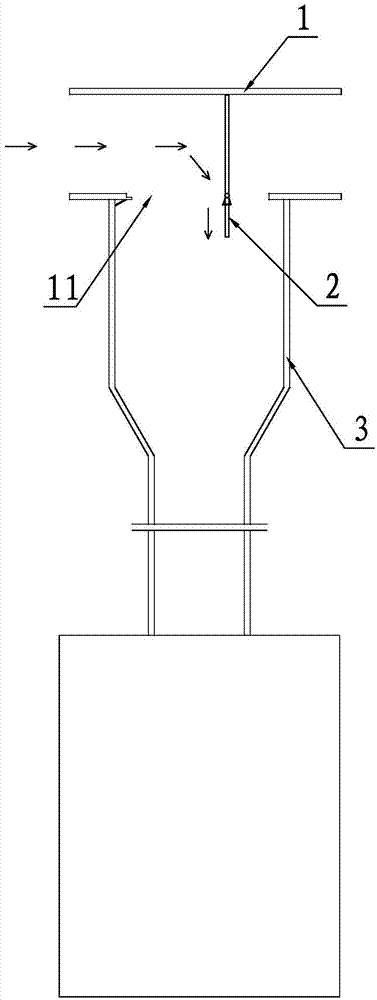 Air curtain type cotton flow turning and impurity removing device