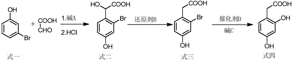 Preparation method of 2,4-dihydroxyphenyl acetic acid