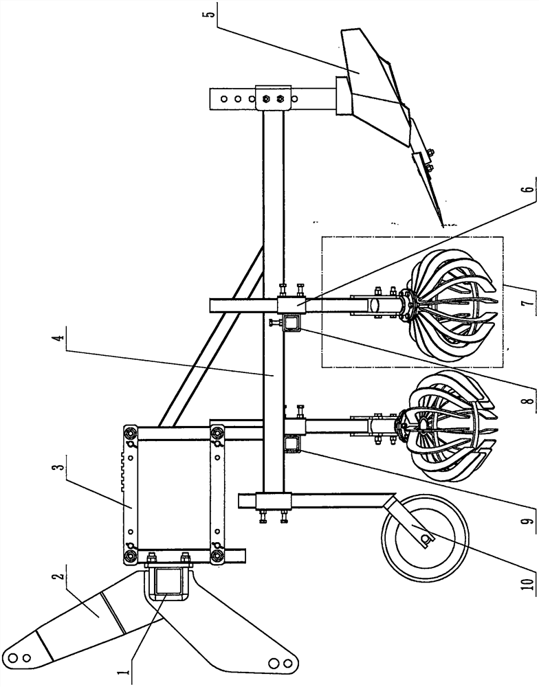 Universal inter-row weeding single body for ridge planting and flat planting