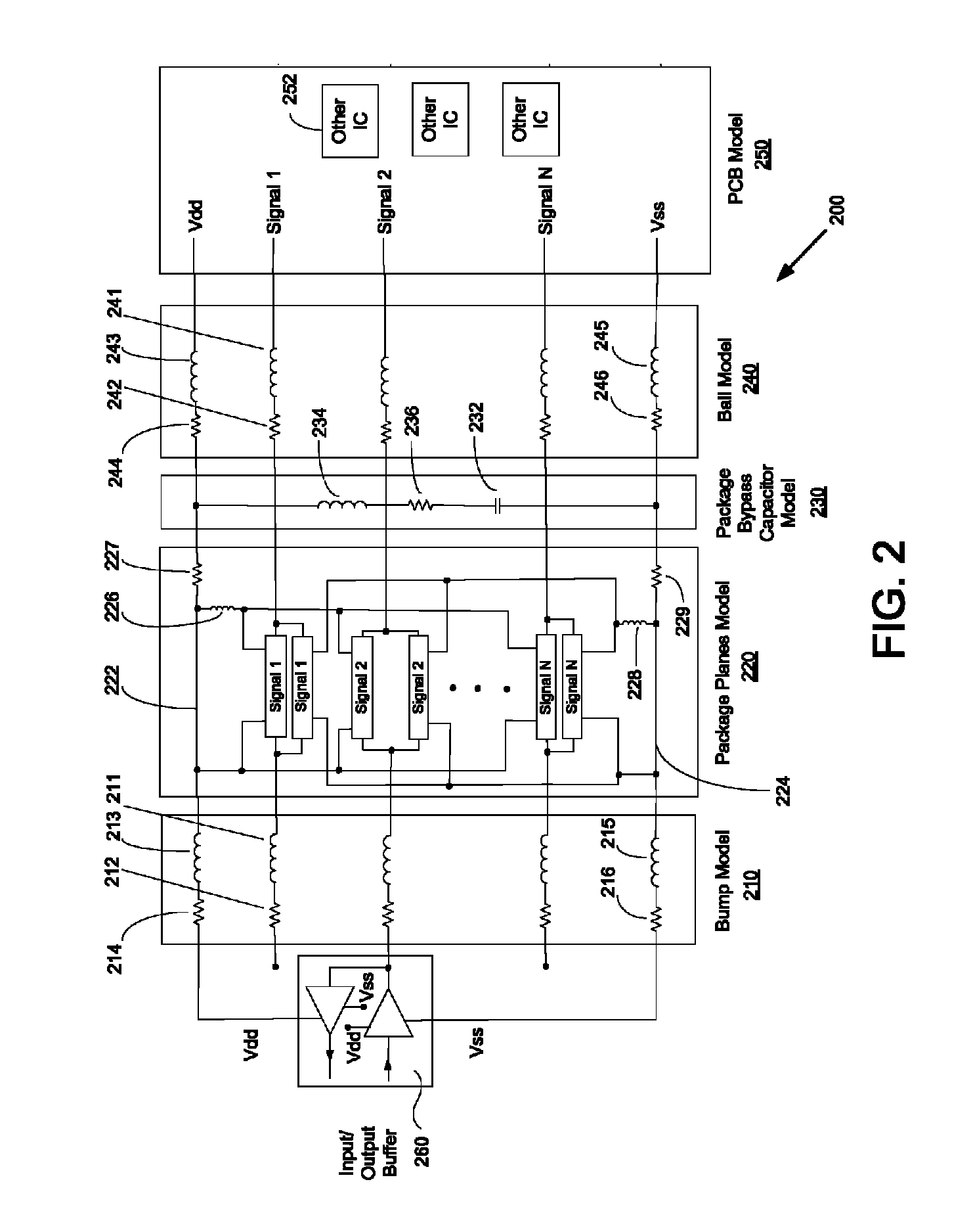 Integrated circuit package component and ball grid array simulation model