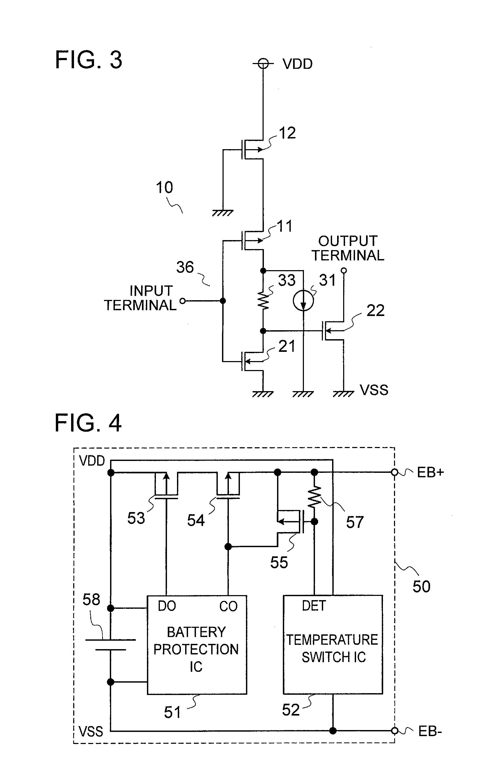 Output circuit, temperature switch ic, and battery pack