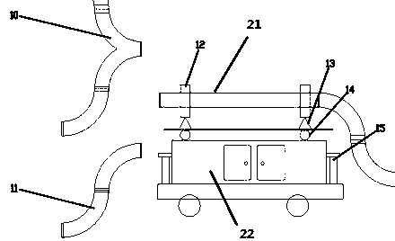 Process and device for pouring concrete under pressure by tunnel lining trolley