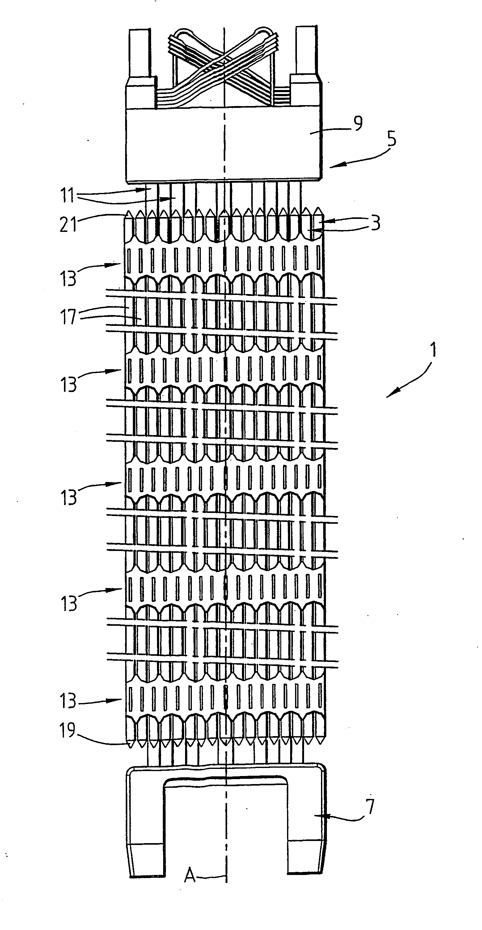 Terminal end-piece for a fuel assembly having an arrangement for maintaining the ends of the rods and corresponding assembly