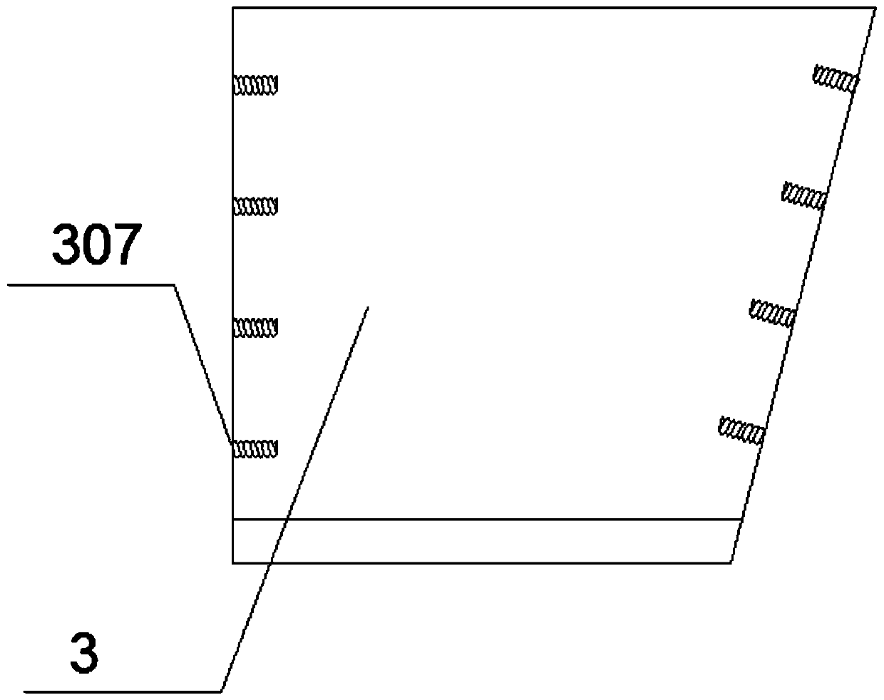 Hoist hopper structure for industrial construction engineering