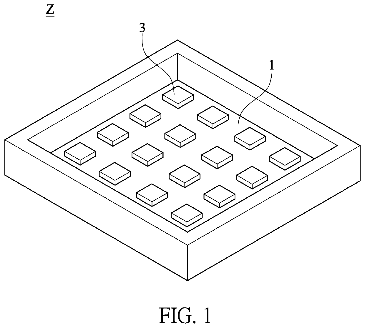 LED device for providing area light source and manufacturing method thereof