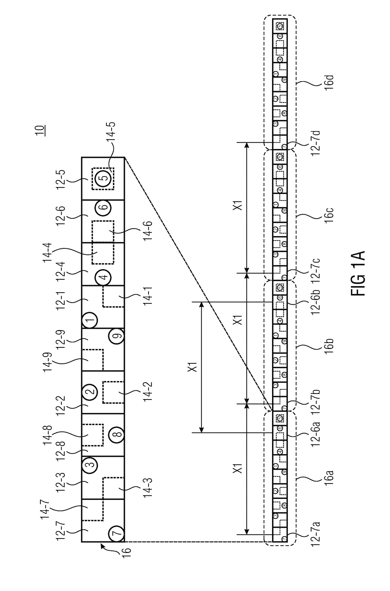 Multi-aperture device and method for detecting an object region