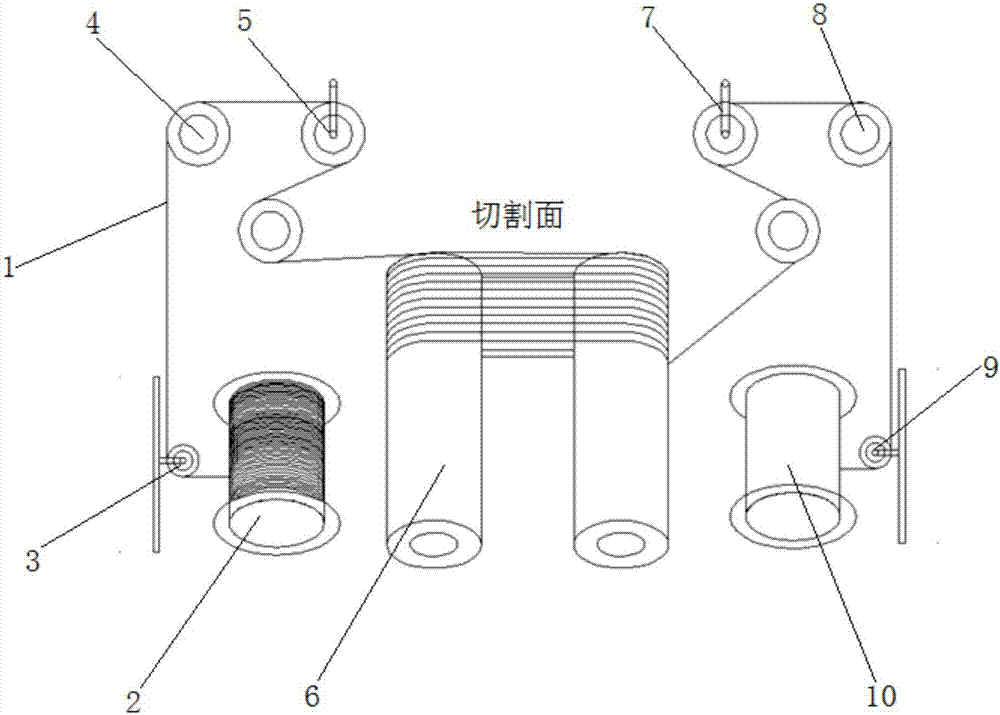 Integrally additional tension detecting method for multi-wire cutting machine