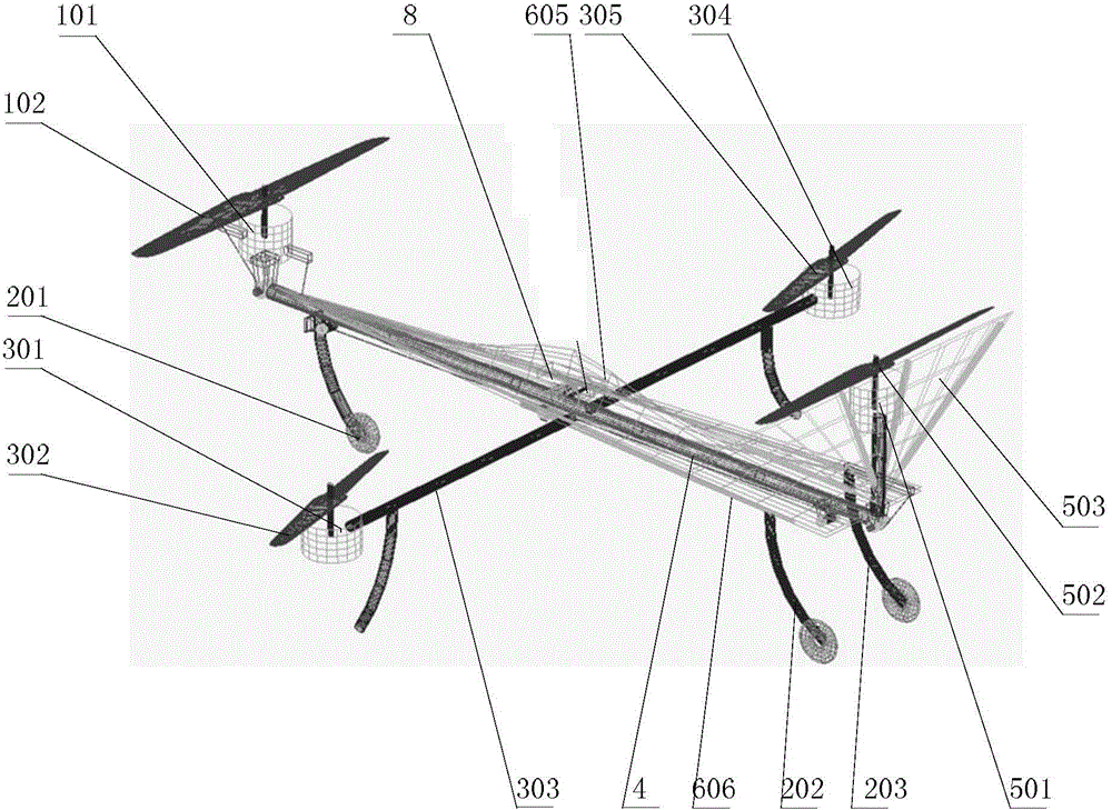 Inclined rotating wing aircraft with telescopic wing membranes