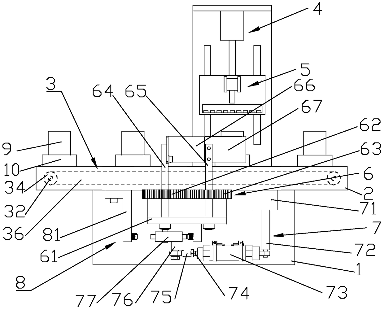 A blanking detection equipment applied to metal parts