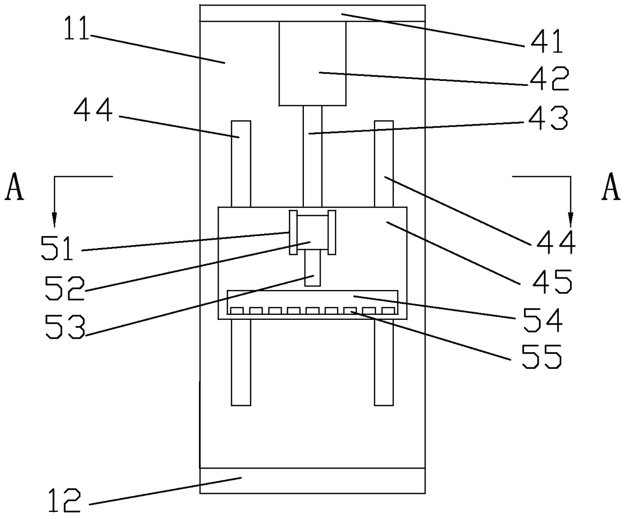 A blanking detection equipment applied to metal parts