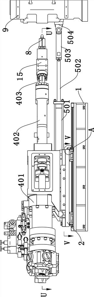 Color mixing injection table of injection molding machine and injection molding machine