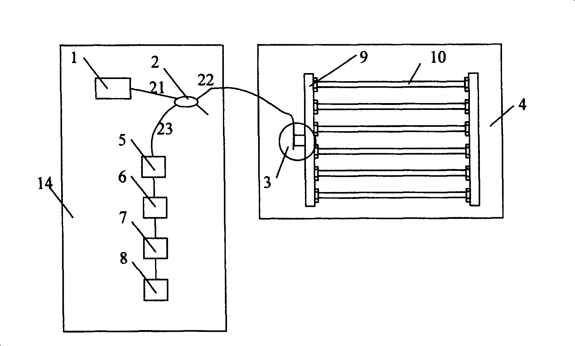 Optical fiber raster dynamic weigher for vehicle axle weight