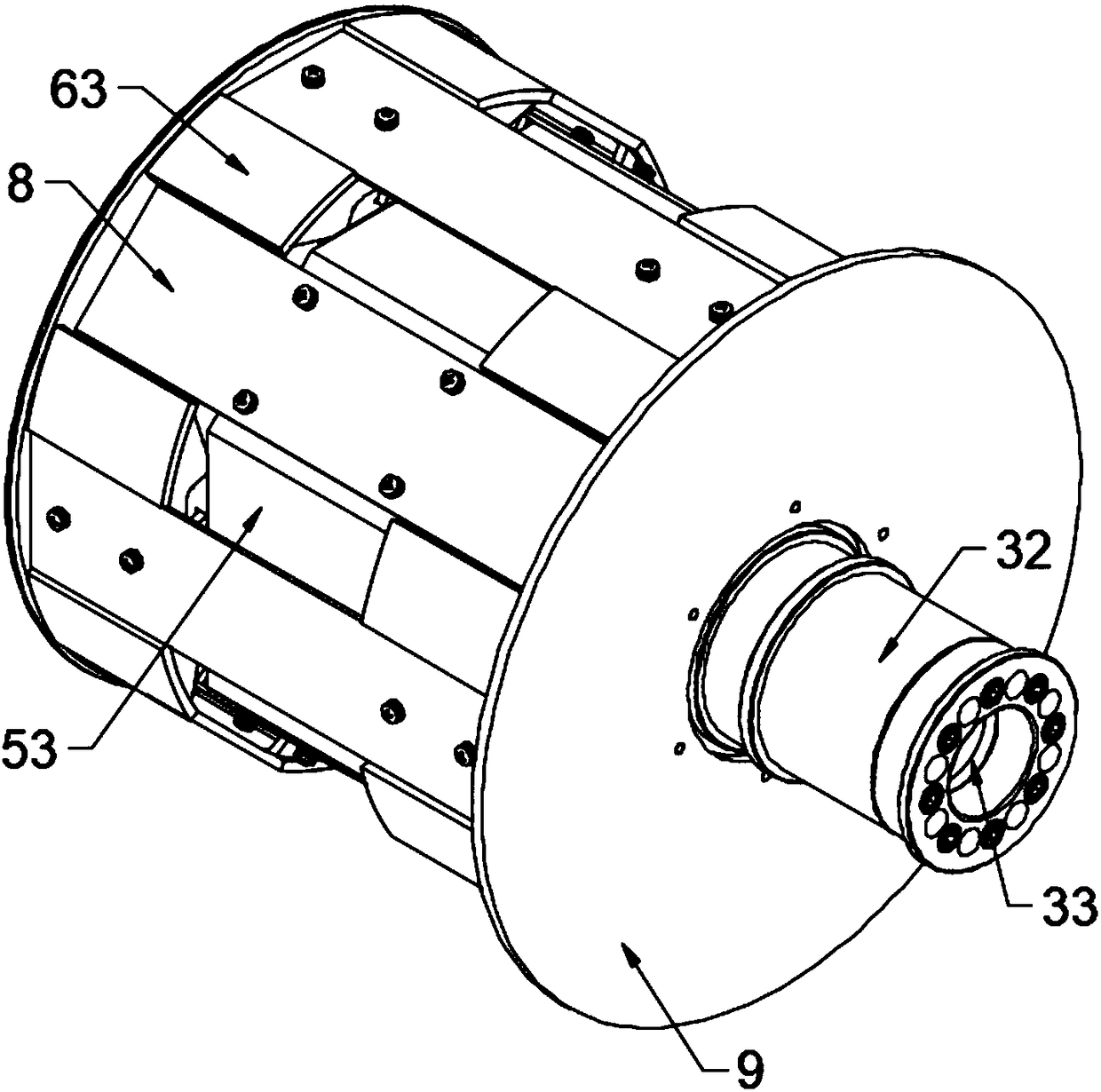 Mechanical expanding shaft device