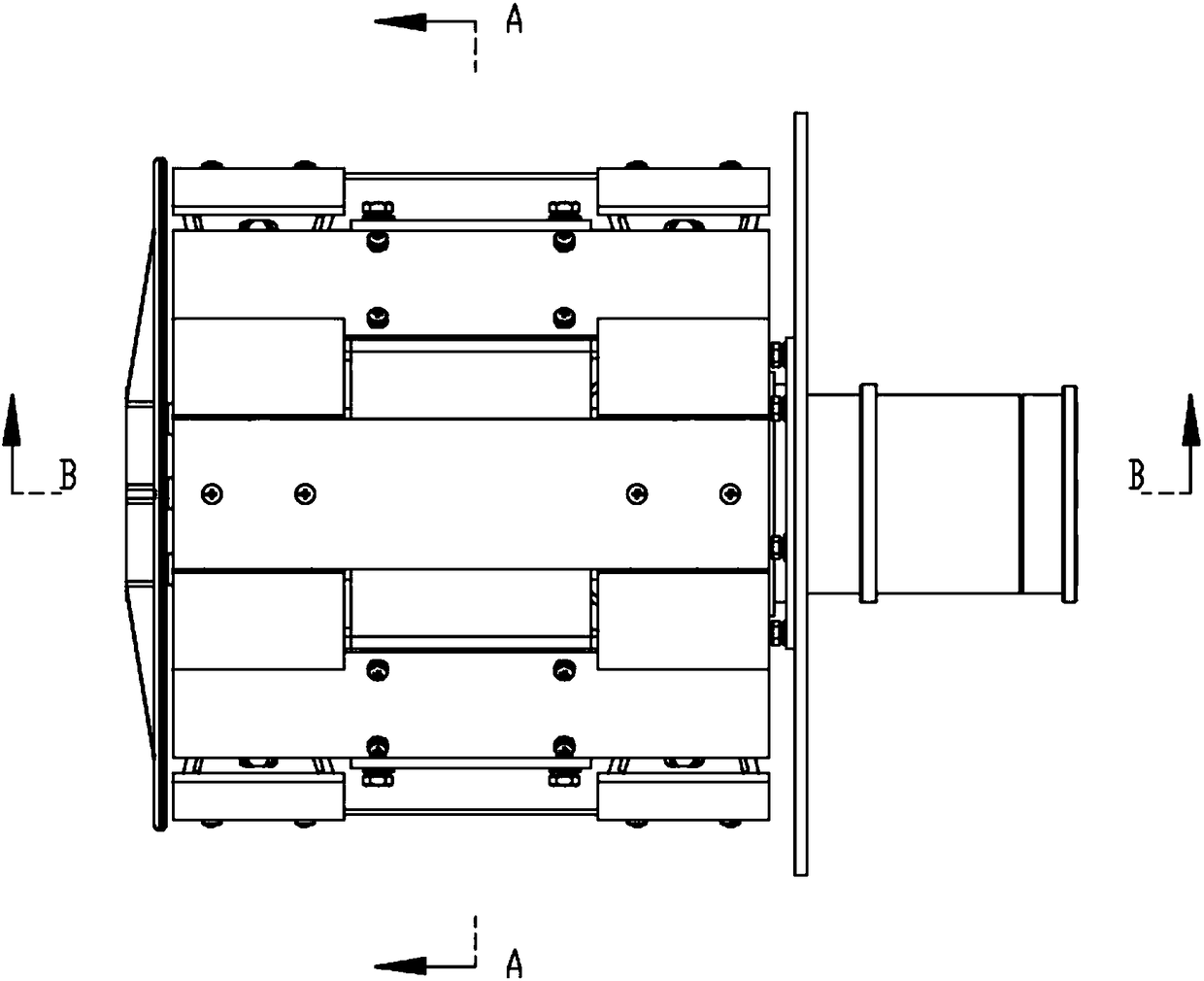 Mechanical expanding shaft device