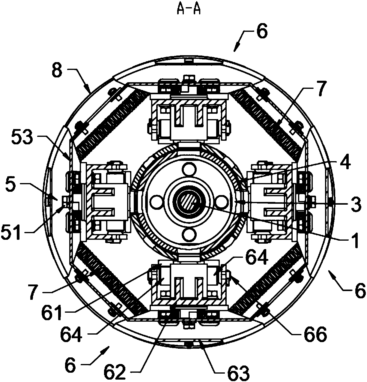 Mechanical expanding shaft device