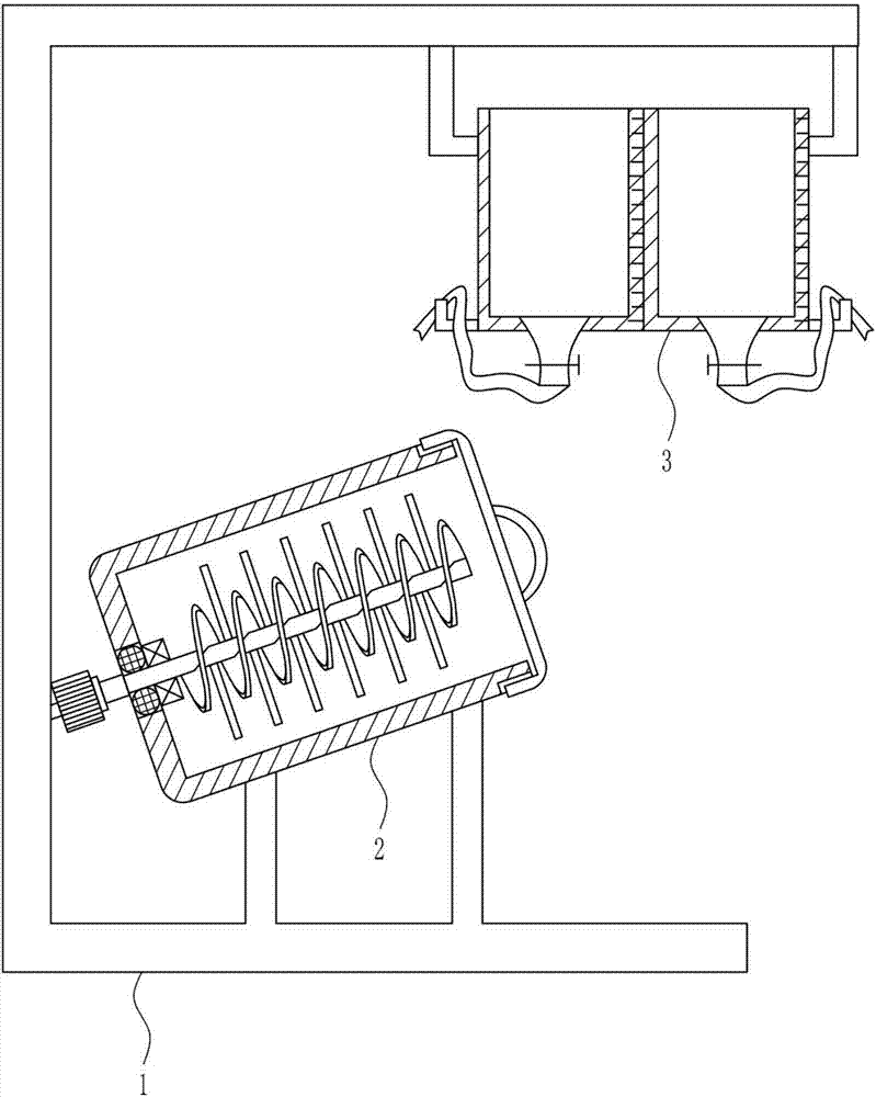 Quantitative concrete agitating device for construction machinery