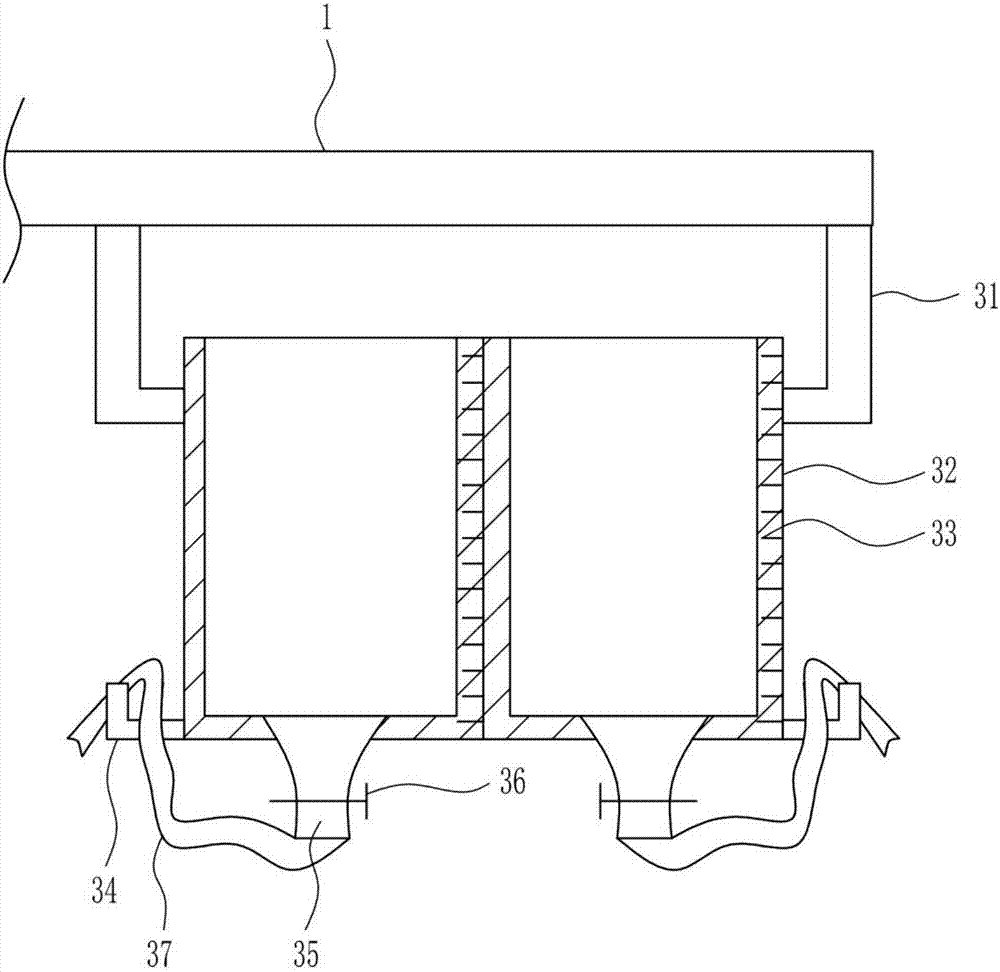 Quantitative concrete agitating device for construction machinery