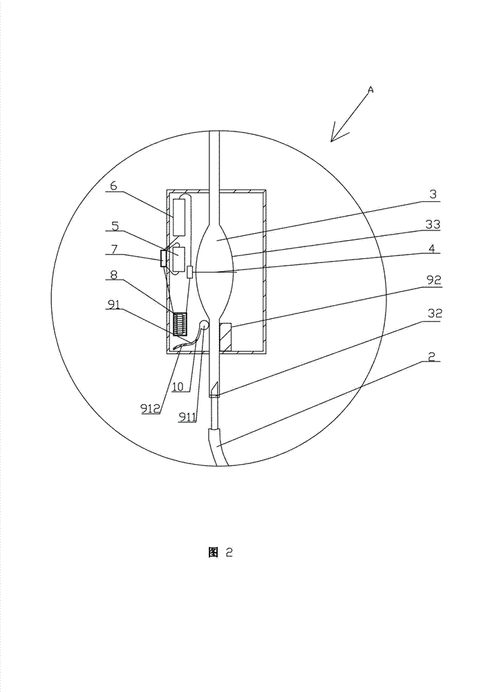 Automatically alarming and interrupting device for fluid infusion device