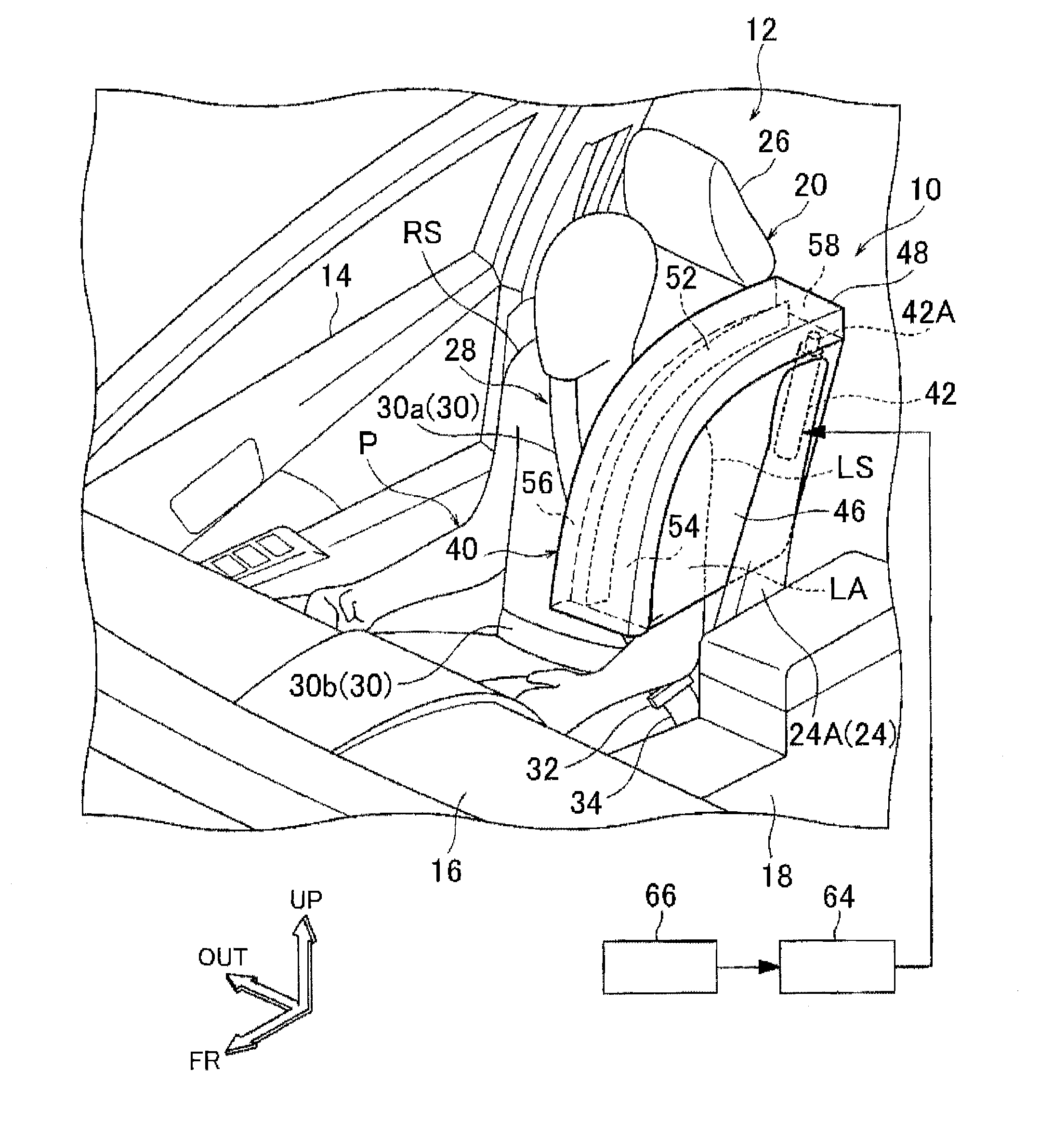 Seat-mounted airbag apparatus and vehicle seat