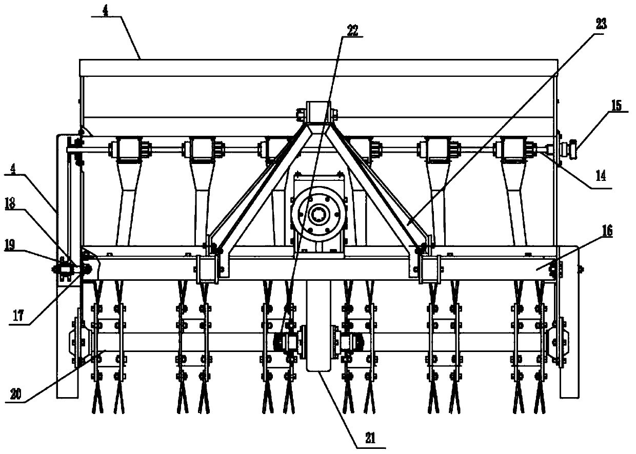 Integrated fertilizing and seeding device for agriculture
