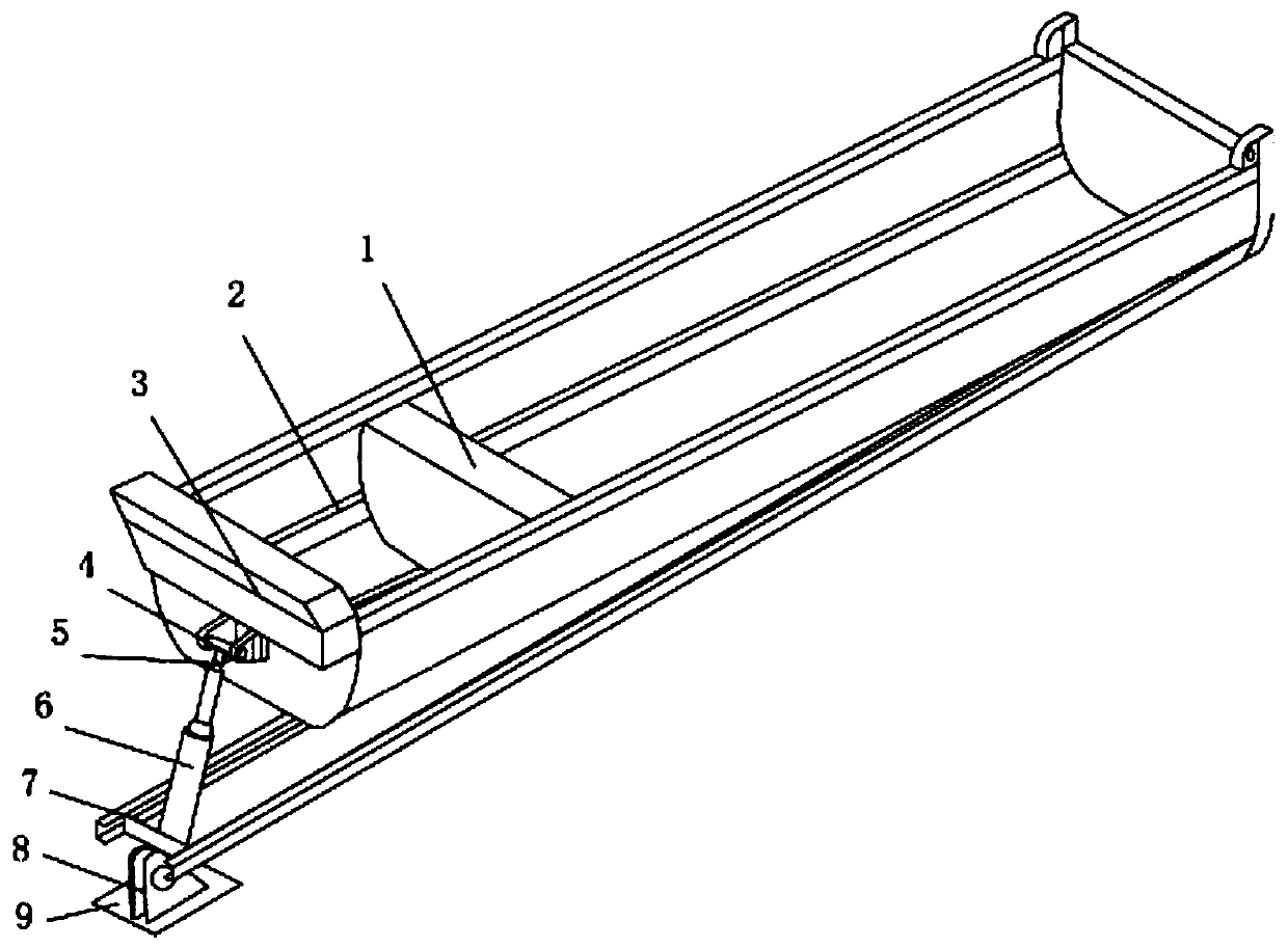 A fast unloading and debonding device for a dump truck