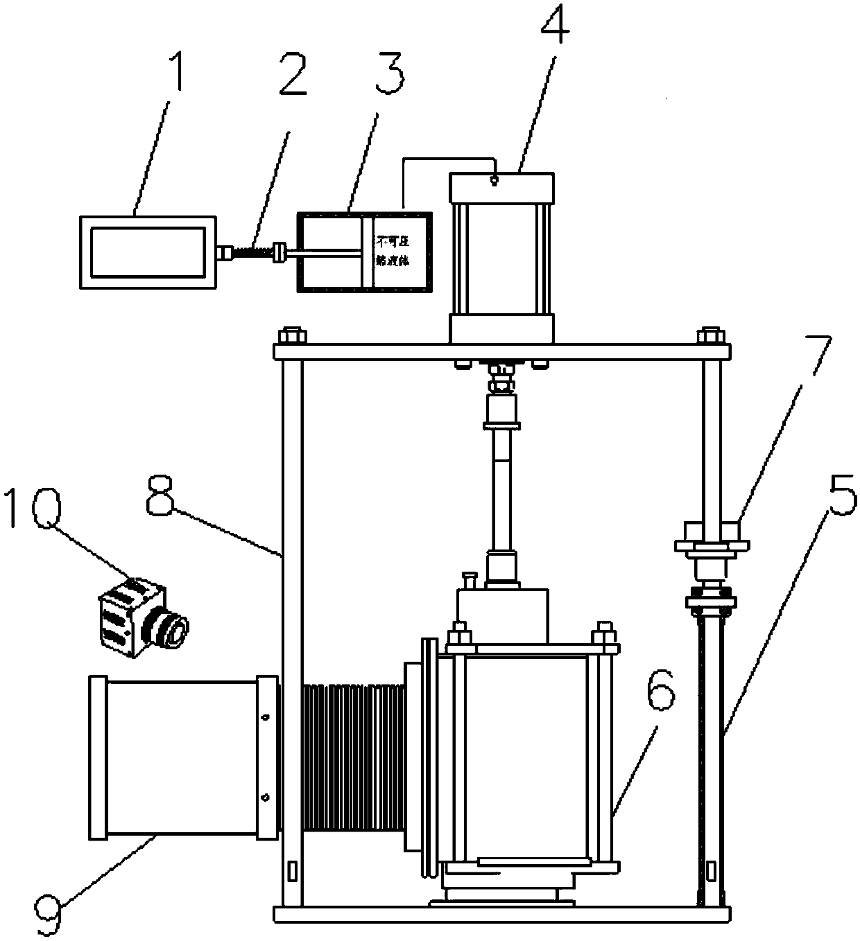 Novel triaxial constant load compression and rheological testing machine