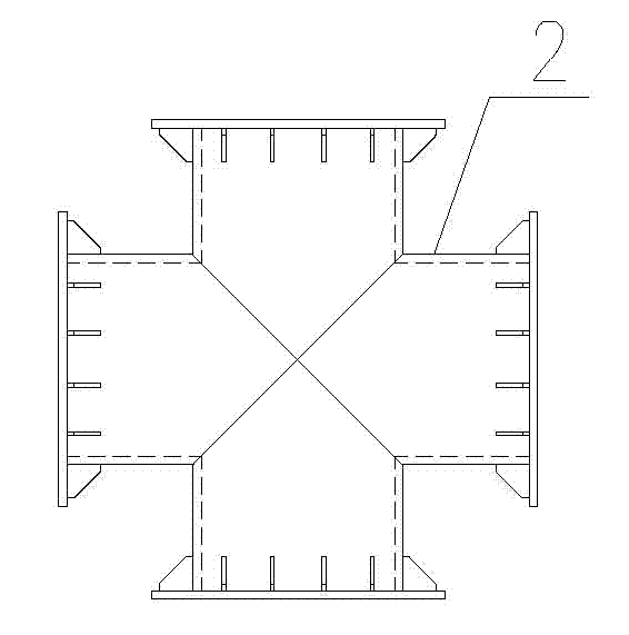 Bidirectional adjustable integration cruciform-joint joints for steel pipe bracing