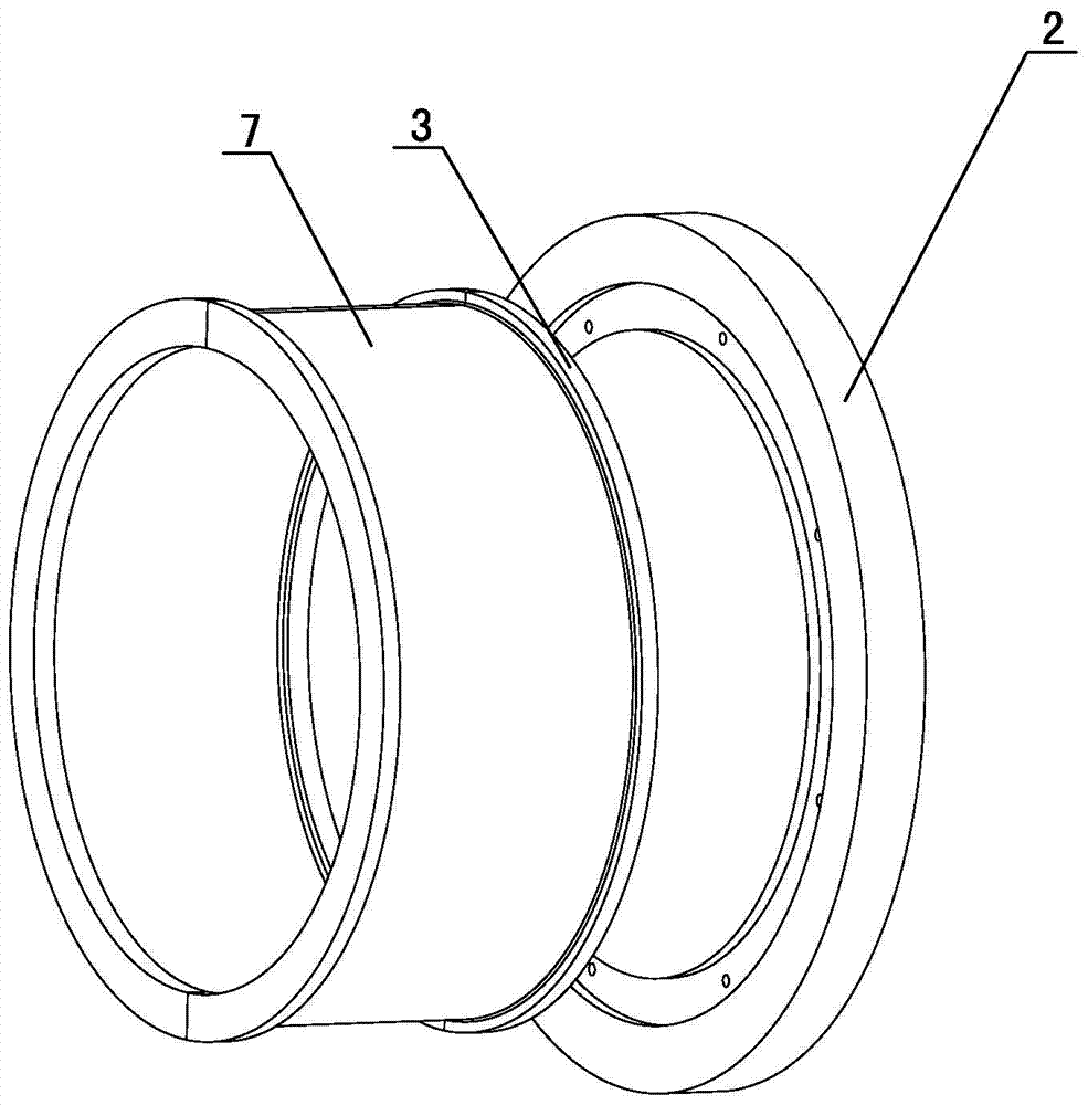A processing method for a semicircular thin-walled collar matched with a shaft