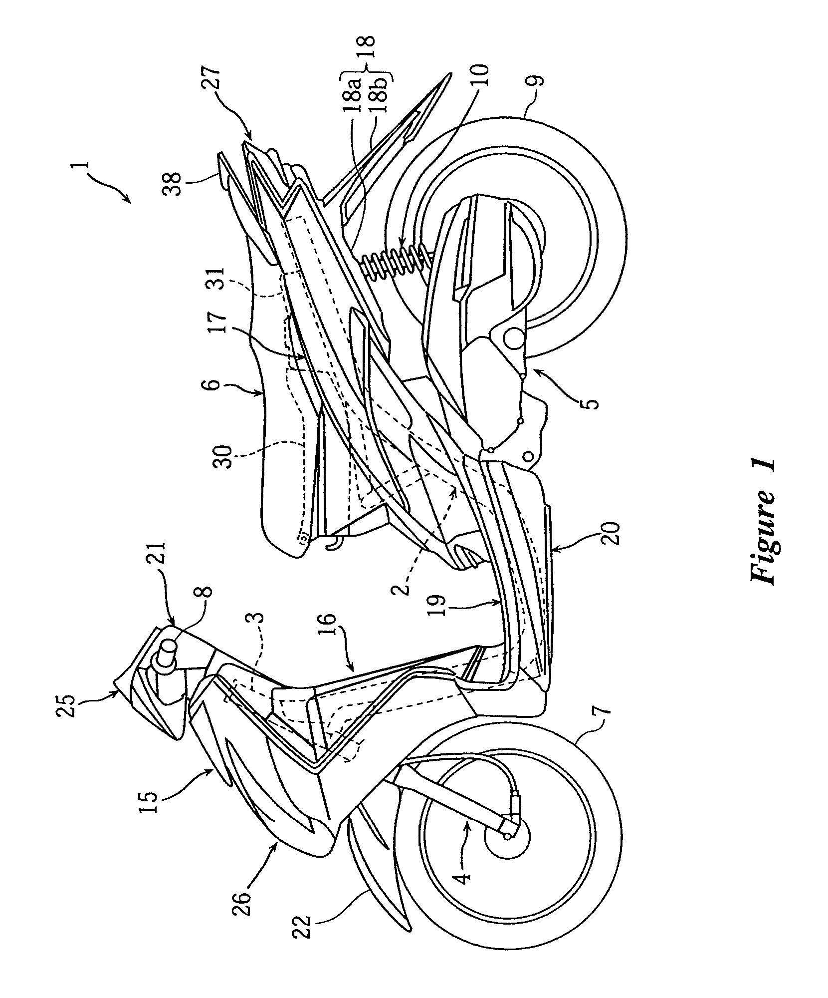 Vehicle light unit with shadow casting feature